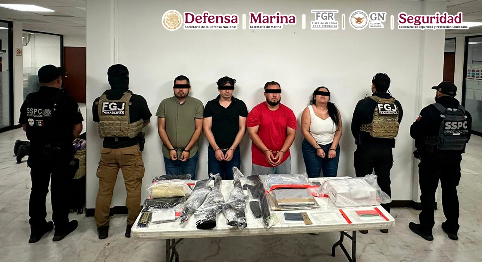 En Tamaulipas, detienen a cuatro integrantes de una célula delictiva dedicada al tráfico de armas